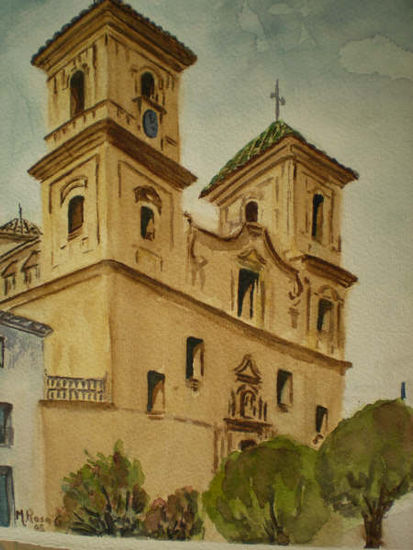 Iglesia de Huércal-Overa Watercolour Paper Landscaping