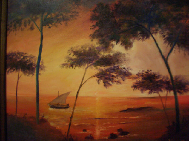 Crepúsculo Oil Canvas Landscaping