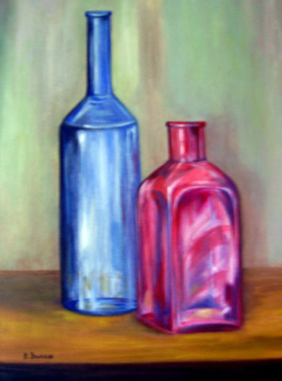 Botellas Oil Canvas Still Life Paintings