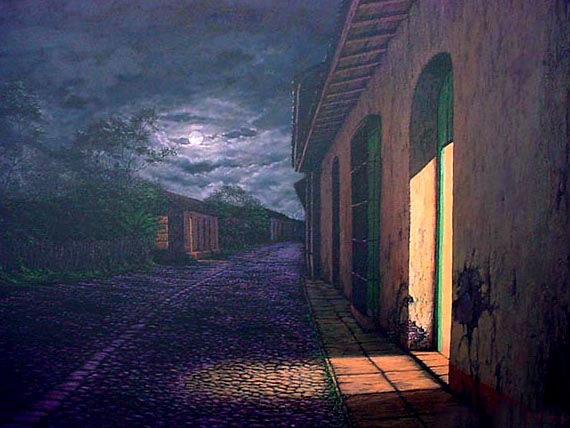 Calle Real Oil Canvas