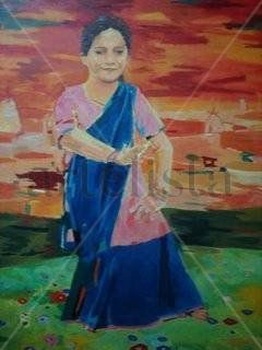 Radha Danza Oil Canvas Landscaping