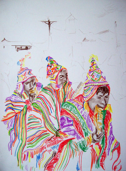 Fiesta Cuzqueña Pencil (coloured) Paper Others