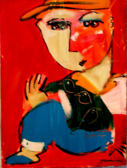 El niño Oil Paper Figure Painting