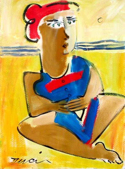 Verano Oil Paper Figure Painting