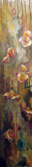 Orquídeas Oil Panel Floral Painting