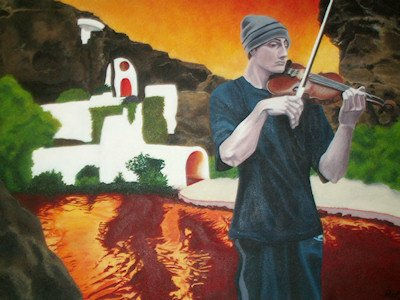 Violinista Oil Canvas Figure Painting