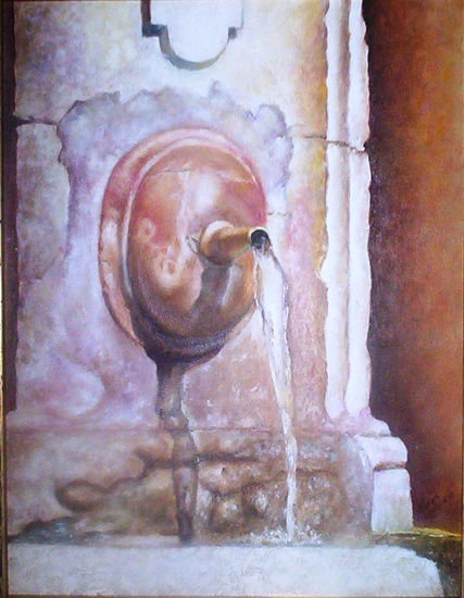 Agua  luz y piedra Oil Canvas Landscaping