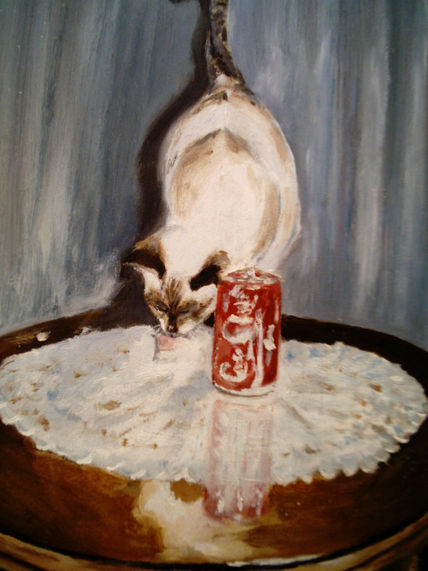 Gato bebiendo