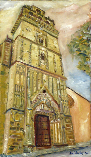 TORRE DE LA PARROQUIA N. S. CONSOLACIÓN Oil Canvas Landscaping