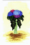 Florero con hortensias
