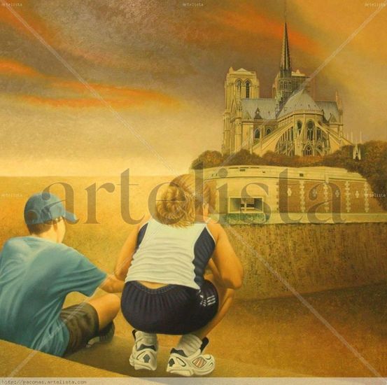 Notre Dame Oil Canvas Others