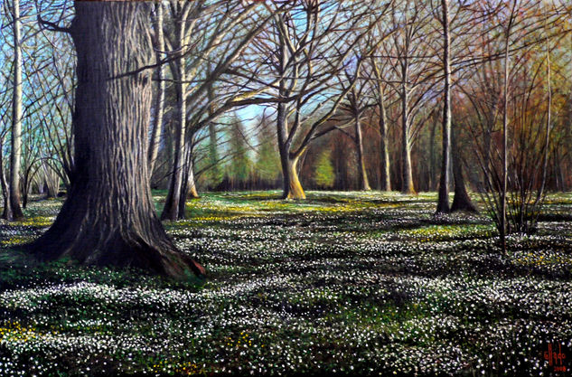 Siempre regresa la primavera Oil Canvas Landscaping