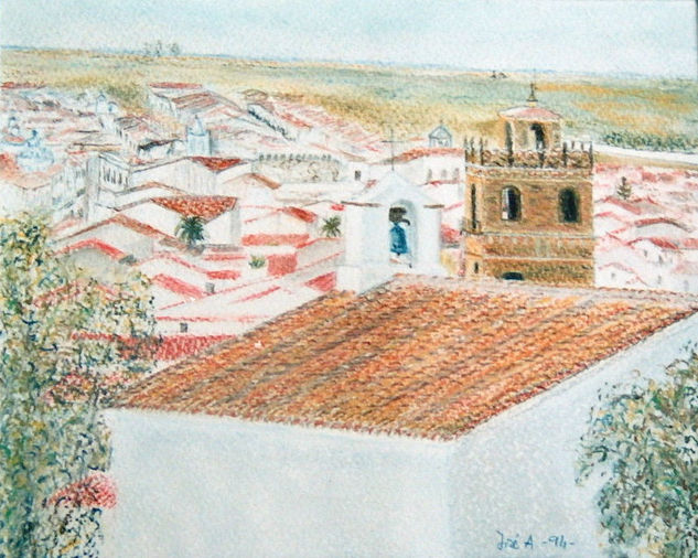 ERMITA DE SAN BLAS Pastel Paper Landscaping