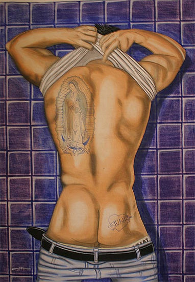 TATTOOS Acrylic Canvas Nude Paintings