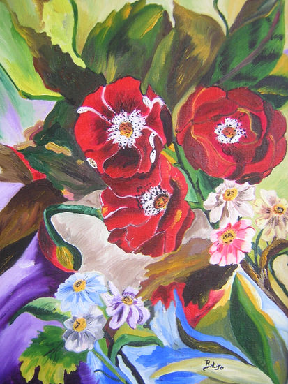 explosión de primavera Oil Canvas Landscaping