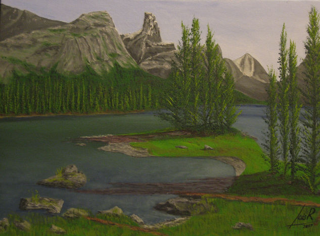 Lago del Diablo (Canadá) Oil Canvas Landscaping