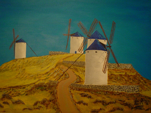 Molinos en La Mancha Oil Canvas Landscaping