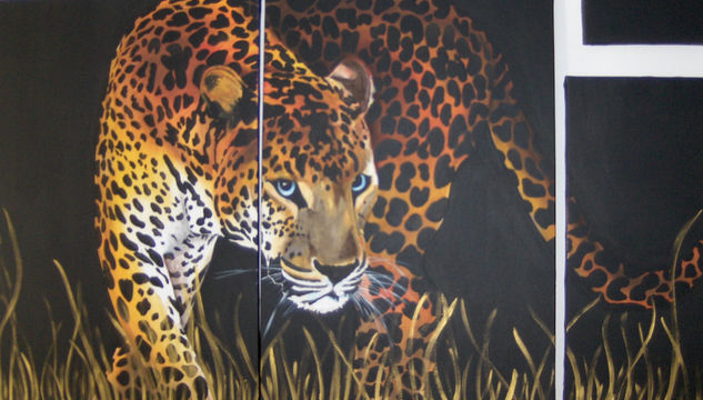 leopardo Acrylic Canvas Animals