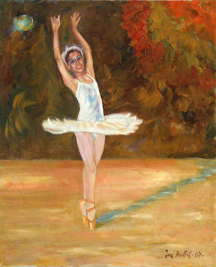 MARINA Y EL BALLET Óleo Lienzo Figura