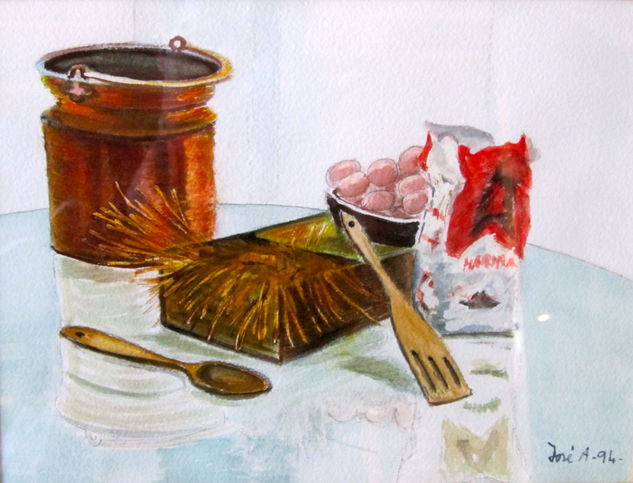 BODEGÓN BLANCO Watercolour Paper Still Life Paintings