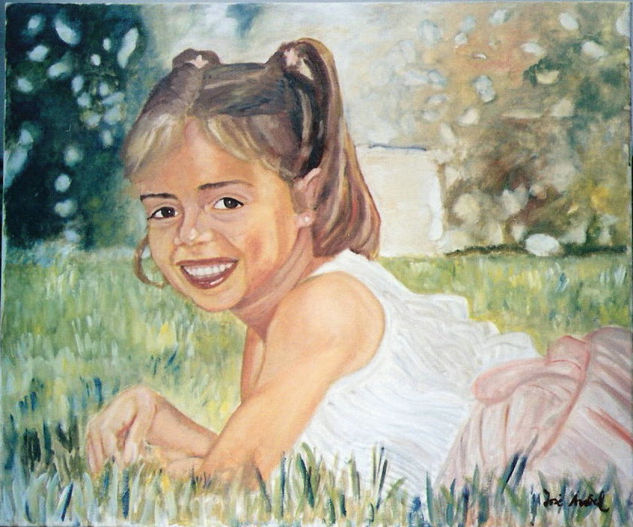 SUSANA EN EL JARDÍN Oil Canvas Figure Painting