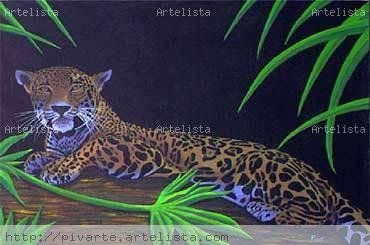 JAGUAR V Acrylic Textile Animals