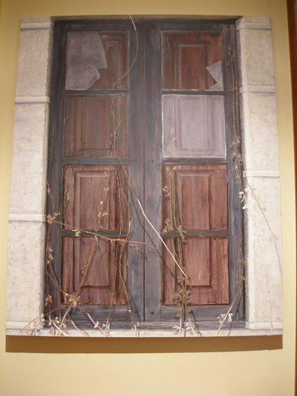 Ventana de antiguo bar