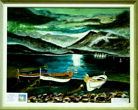 Barcas en la noche