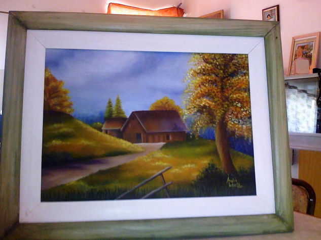 tarde de otoño Oil Panel Landscaping