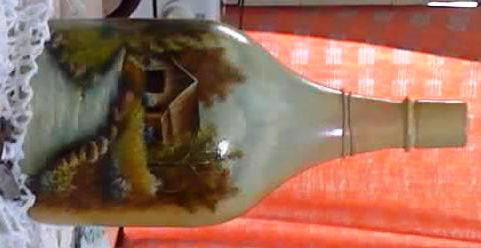 botella grande pintada