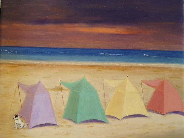 casetas en la playa.