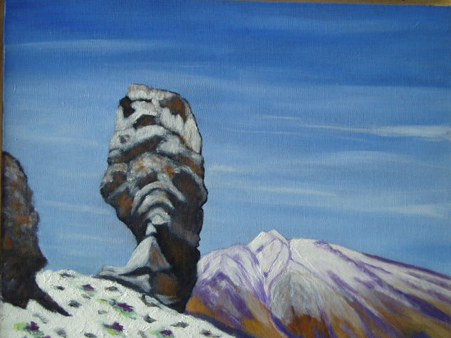 invierno en el teide Oil Canvas Landscaping