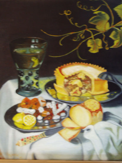 merienda Oil Panel Still Life Paintings