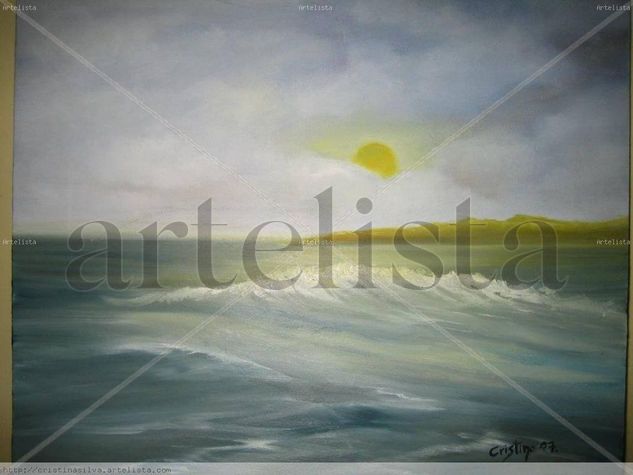 Puesta De Sol Oil Canvas Marine Painting