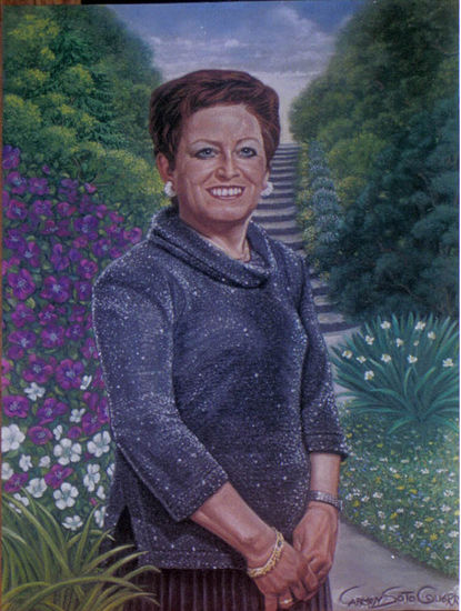 MUJER EN EL JARDIN Oil Canvas Landscaping