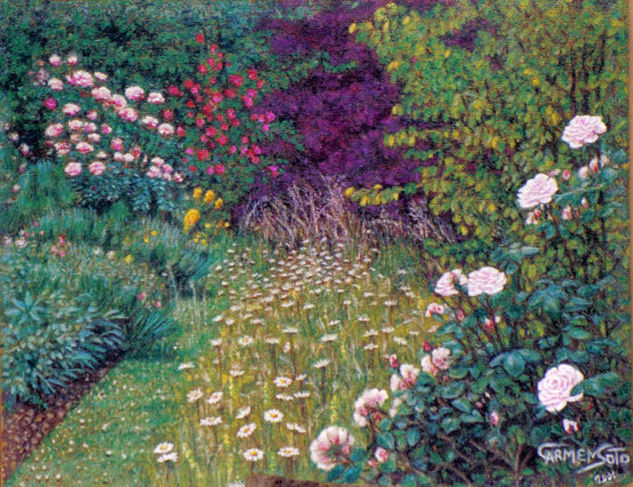 JARDIN FRANCES Oil Canvas Landscaping