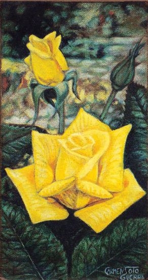 ROSAS AMARILLAS Oil Canvas Landscaping