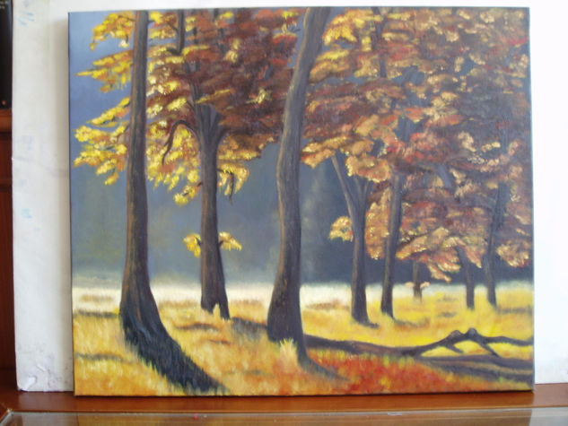 resplandor en el bosque Oil Canvas Landscaping