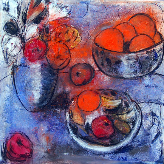 Bodegon con naranjas Oil Canvas Still Life Paintings