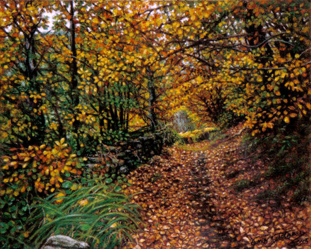 CAMINO DE OTOÑO EN ASTURIAS Oil Canvas Landscaping