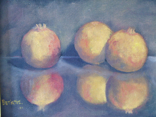 granadas sobre cristal Oil Panel Still Life Paintings