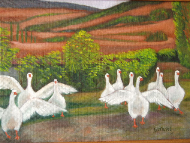 ocas en el campo Oil Panel Animals