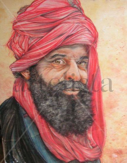 Arabe Pastel Tabla Retrato