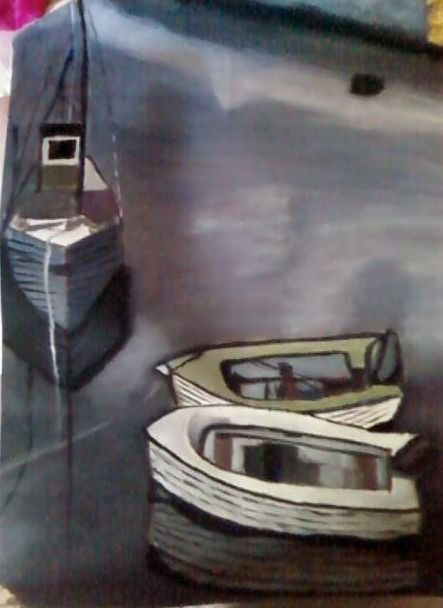 El mar está gris