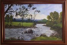 Paisaje Río Cauca Oil Canvas