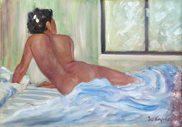 CURIOSO DESPERTAR Oil Canvas Figure Painting