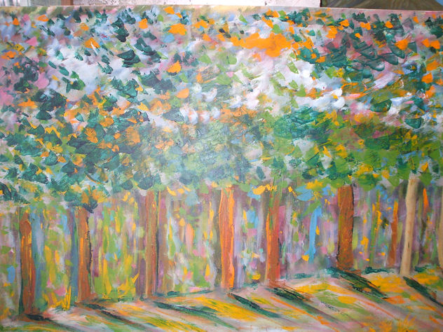 paisaje con arboles