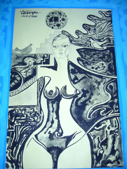 Equilibrio Tinta Cartulina Desnudos