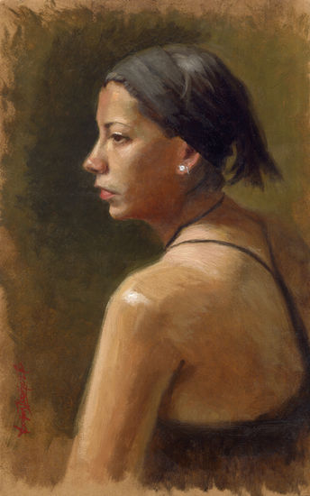 Milixa estudio (sketch) Oil Canvas Portrait