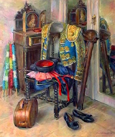 Antes del ruedo Oil Canvas Still Life Paintings